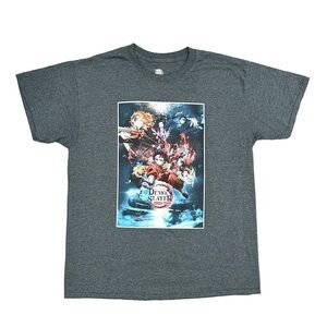 Demon Slayer The Movie Mugen Train Anime Manga Black Graphic T-shirt